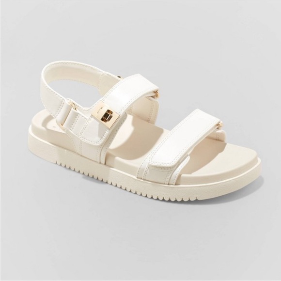 Women’s Jonie ankle strap footbed sandals a new day Off White size 9.5 - Picture 1 of 7